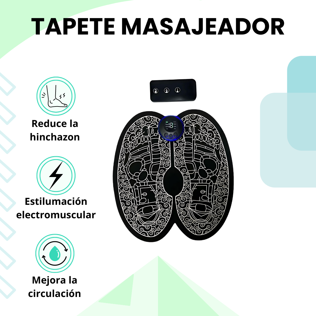 Tapete masajeador  de pies con control remoto